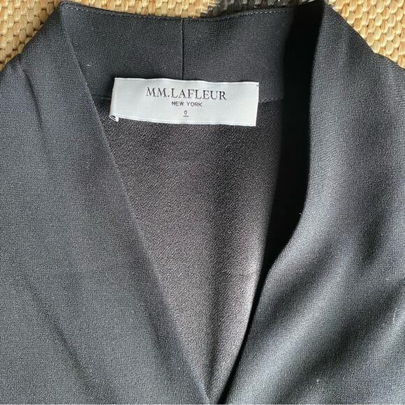 $265 M.M. LaFleur The Tory Dress Black Crepe Size 0 - Picture 5 of 16